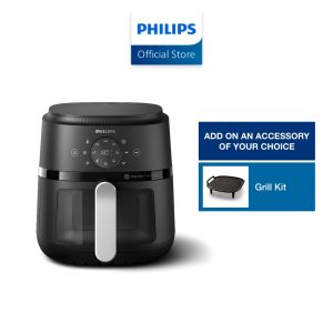 Philips NA221/09 | 13-in-1 Airfryer | 4.2L Capacity | RapidAir Tech - Deliciously Crisp | 13 Cooking Modes: Frill Grill Bake... ++ | See-Thru Window | Up to 90% Less Fat | Touch Screen | Even Cooking No Flipping Required | Official Store