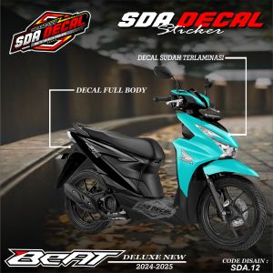 Decal Sticker Honda Beat CBS STREET DELUXE Remote Smart Key 2024 2025 Fullbody Racing Terbaru SDA.13