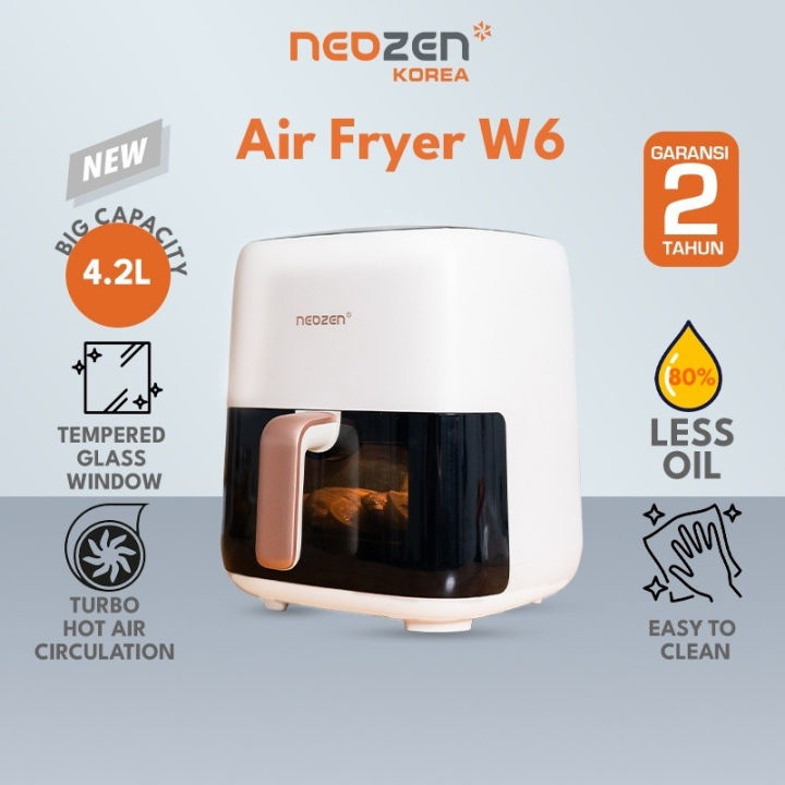 NEOZEN Air Fryer W6 Tempered Glass Window Low Watt Original Korea Garansi 2 Tahun Lazada