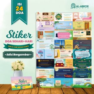 Stiker Doa Sticker Doa Sehari-hari Ukuran Jumbo Besar dari Al-Quran Sunnah Bergambar Edukasi