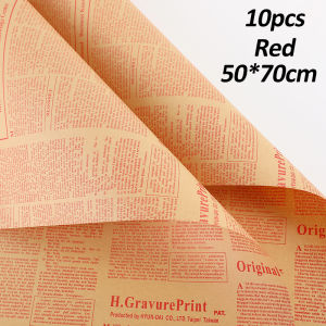 10 Sheets English Newspaper Bouquet Gift Wrapping Paper English Kraft Paper Flower Wrapping Paper
