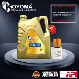 PEUGEOT 308 408 508 3008 4008 5008 2020year CITREON C4 C5 1.6 TURBO OIL FILTER + KOYOMA 5W30 SEMI SYNTHETIC ENGINE OIL