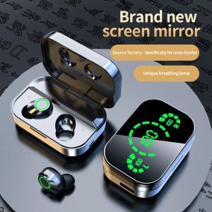 COD Earphone Bluetooth 5.3 Headset Bluetooth Full Bass Kontrol Sentuh Tahan Air Dengan Mikrofon Tampilan Digital LED Nirkabel TWS Original Hedset Earbud Headset Handfree Super Bass HiFi Untuk Semua Iphone Xiaomi Samsung Huawei Iphone Realmi Vivo