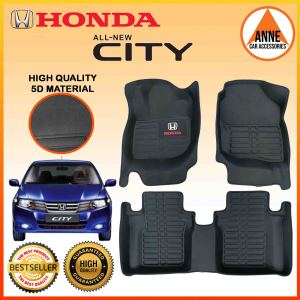 9D TPE Extended / 5D / Black / Carbon Fiber / Diamond Deep Dish Matting for Honda City Sedan Only 2009 Onwards OEM Car Floor Liners / Car Mat Car Accessories