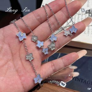 Retro Purple Maple Leaf Set Bracelet Necklace Clavicle Chain
