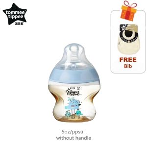 Tommee Tippee Closer to Nature Feeding Bottle PPSU Baby Wide Neck Milk Cups With Free Gift Bib
