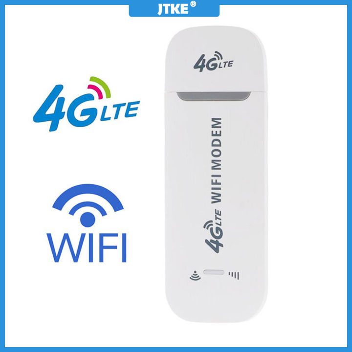 JTKE 4G LTE Wireless USB Dongle Mobile Broadband 150Mbps Modem SIM Card Wireless Router WiFi Modem Stick