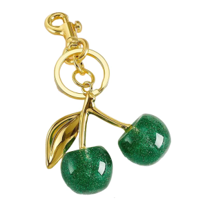 Multifunctional Resin Alloy Cherry Bag Charm Pendant Keychain Decorative Key Holder Trendy Backpack Charm