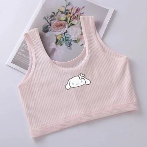 Girls Cute Cartoon Bra Soft Comfortable Breathable Stretchable Fit for Daily Wear 6 Colors Available 8-16Y