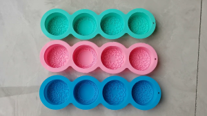 4 Cavities Silicone Molds for Handmade Soap Flower Pattern Silicone Molds for Fondant Chocolate Desserts