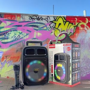 SPEAKER BLUETOOTH KARAOKE 6.5 INCH SPEAKER BLUETOOTH BASS PORTABLE 3183 LED 6.5INCH PLUS MICROPHONE TERMURAH