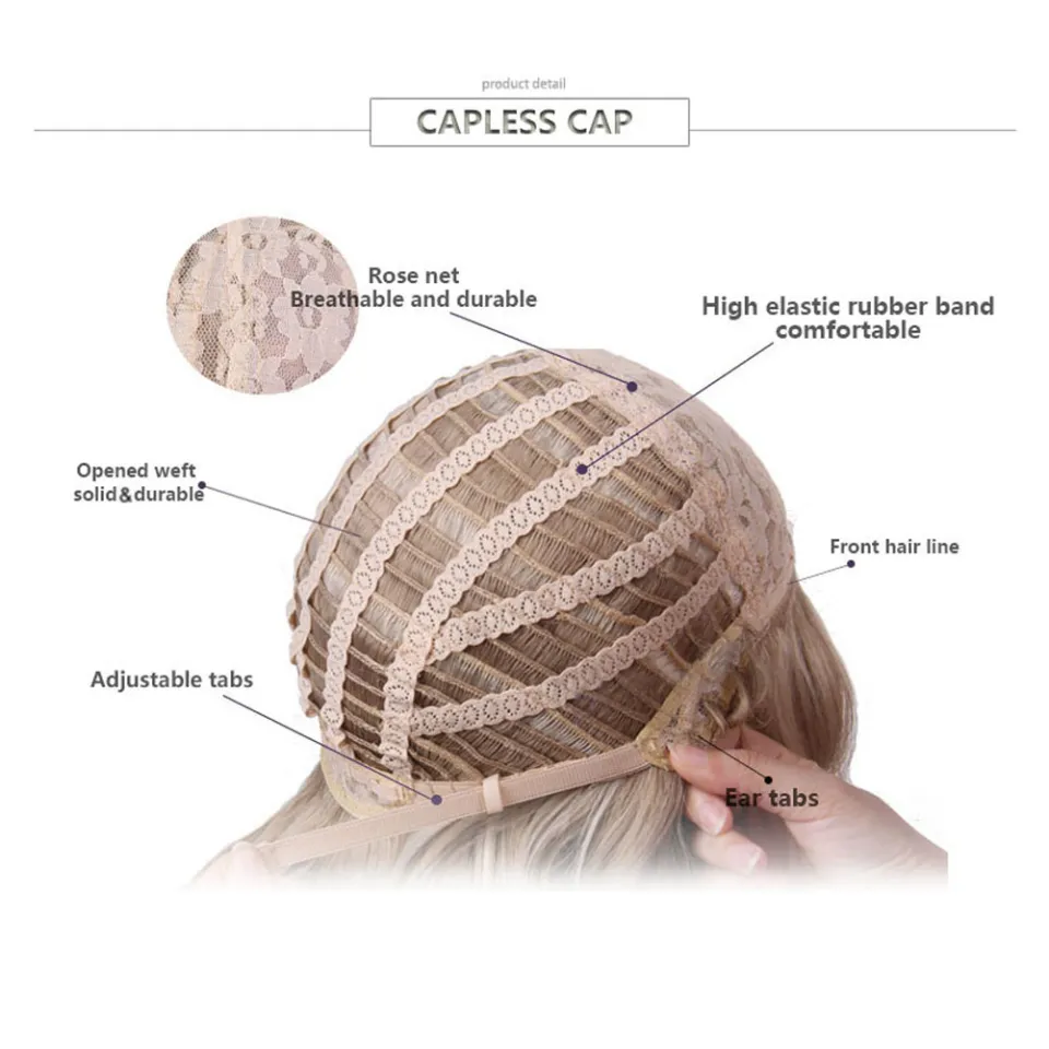 original wig for women human true hair Medium Length Wigs Brown