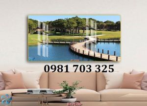 Gạch tranh 3D trang trí phòng khách