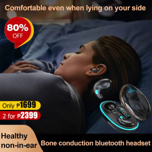 Bluetooth Wireless Earphones In-Ear Sleep Headphones Waterproof Noise-Canceling Headset Ear Hooks Microphone Earbuds