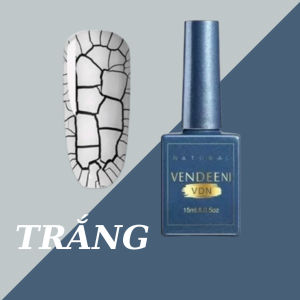 Sơn nứt đen trắng Vendeeni Sơn gel móng tay nứt chai 15ml chính hãng