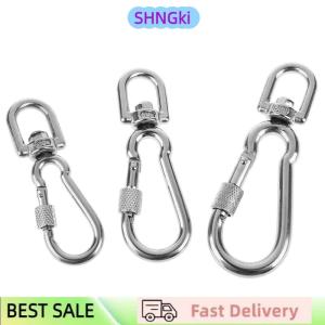 SHNGki Stainless Steel Swivel Snap Hooks Locking Dog Leash Buckle Quick Release Buckle Carabiner Clips For Dog Walking Camping
