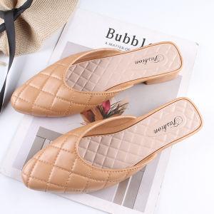 Pointed Solid Color Non-slip Slip-on Slippers Womens Heels Sandals Elegant Party Fashion Wedding Office Casual Shoes