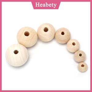 Heabety Vòng Gỗ Spacer Bead Tự Nhiên Không Sơn Bằng Gỗ Bóng Hạt DIY Craft Đồ Trang Sức