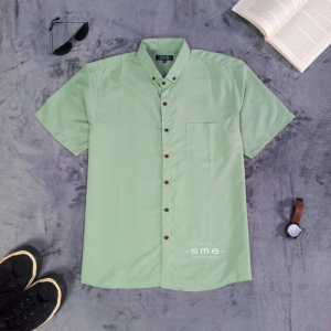 Baju Kemeja Pria Polos Lengan Pendek Slimfit Jumbo Oversize Dewasa Premium Pria SMB