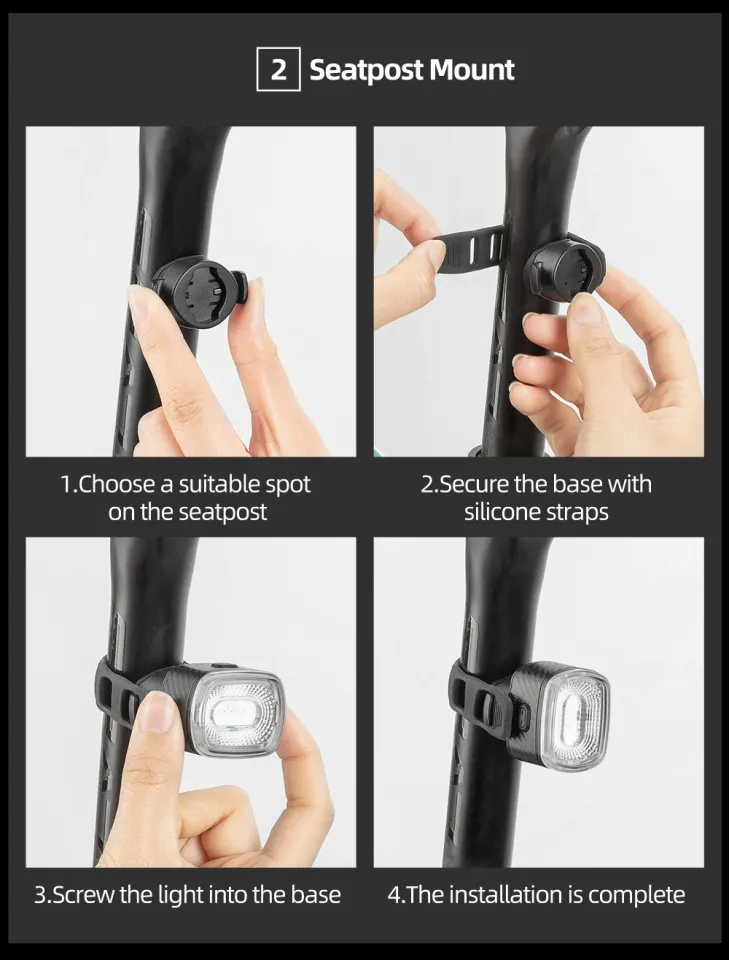 ROCKBROS Bike Tail Light Smart Brake LED Light Waterproof USB