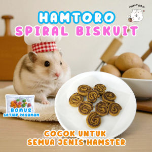 Hamtoro Spiral Biskuit I ExtraSalmon Oil & OATS I Best Treat Anti Rontok Semua Jenis Hamster