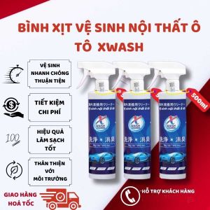 Chai Xịt Vệ Sinh Nội Thất ghế da Ô Tô Xwash Diệt Khuẩn Khử Mùi Tẩy Sạch Ố Mốc Làm Mới Nội Thất Ô Tô Vuadienmay