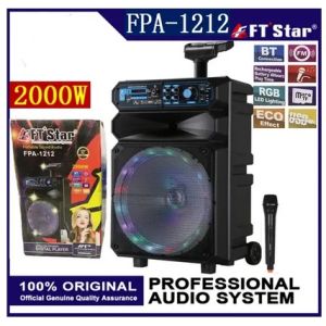 FT-Star 12" LED Party Speaker with BluetoothMicro SDFM and Wireless Micand Remote FPA-1212