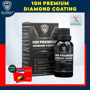 GLANZY+ 10H Premium Diamond Coating (Polymer Modified Nano Technology) | Coating Kereta Kilat Kereta