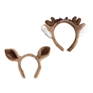 Lovely Antler Ear Hairhoop for Women Roleplay Anime Maid Headband Party Costume Girl Female Cosplay Props Headpieces