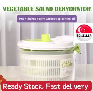 [SG SELLER] Multifunctional Vegetable Dehydrator Salad Dryer Kitchen Vegetable Fruits Drain Basket