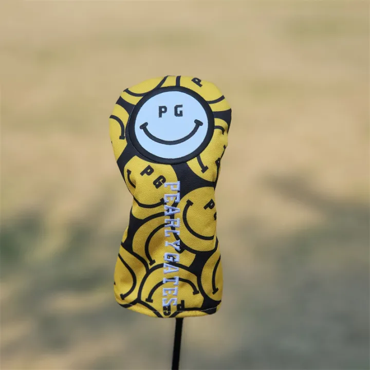 Emoticon Racket PG smiley face golf clubs exported to Japan have protective headgear ...