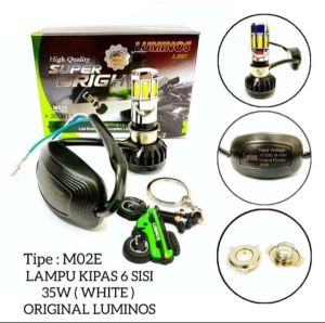 Lampu depan LED RTD Original Rayton Headlamp LED 6 4 SISI motor mobil Lampu Utama Headlamp LED 6 SISI motor beat jupiter z vario new scoopy