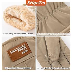[COD] SHgeZm Người đàn ông ấm găng tay mùa đông Windproof ngón tay găng tay chống trượt thể thao đi xe đạp Găng tay ngoài trời màn hình cảm ứng đầy đủ ngón tay găng tay
