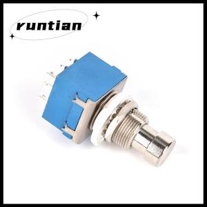 runtian 1 hộp bàn đạp hiệu ứng guitar 3 chân 9 chân Công tắc kim loại chân đế màu xanh dương