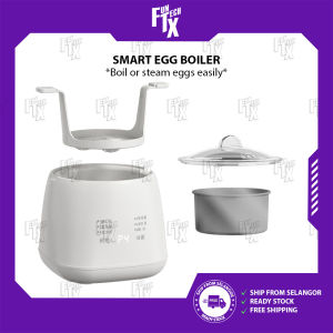 FunTechX Smart Egg Boiler Egg Steamer Digital Display One Touch Control 6 Preset Modes Smart Scheduling Time