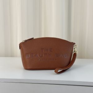 The MJ Makeup Bag Fashion cowhide Letters Womens Casual trend zippered hand-held toiletry bag