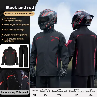 Kapote Terno Motorcycle Raincoat Double Layer Makapal Waterproof Reflective Strip Unisex Rider