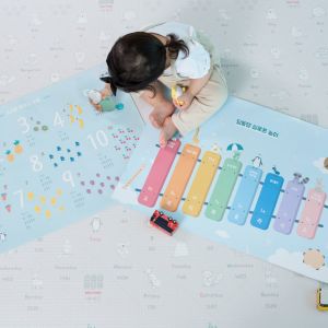 LIKU Edu Mat เสื่อรองคลานอัจฉริยะพูดได้ 6 ภาษา พร้อมปากกาพูดได้และโปสเตอร์เพื่อการเรียนรู้ 6 แผ่น