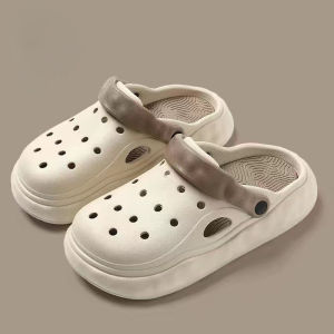 Slippers for Man Fashion Sandals Outdoor Slippers Sports Sandals Thick Bottom Non-Slip Durable Hole Shoes