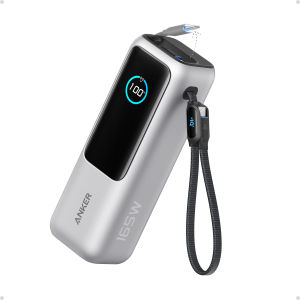 [CCC Certified!!]Anker Laptop Power Bank 25000mAh 165W Portable with Triple USB-C Ports for Multi-Device Charging Built-in and Retractable Cables for iPhone 17/16/15 Series MacBook Samsung and More A1695