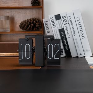 Nordic Retro Flip Clock Minimalist Desk Table Clock for Living Room Home Decor