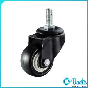 Baete PVC Wheel Swivel Caster Wheel 1.5" Brake Wheel Trolley Silent Wheels