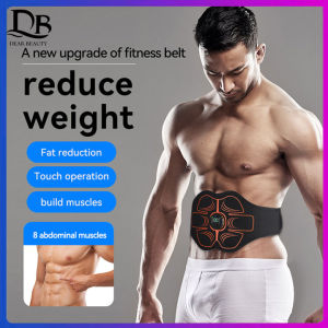 Dearbeauty Abs Trainer EMS Abdominal Muscle Sticker Electric Slimming Massage Belt USB Recharge Waist Belly Weight Loss Home Gym Fitness Equiment