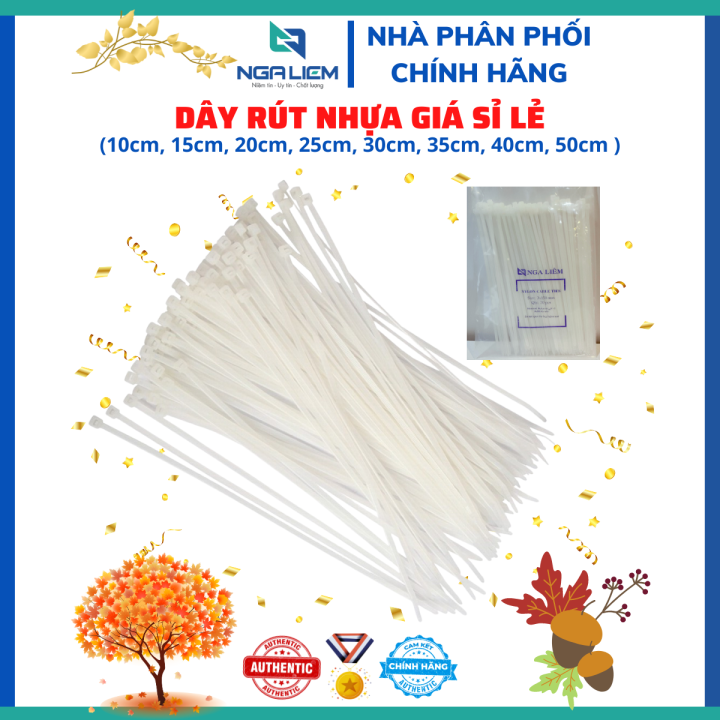 Dây rút nhựa giá sỉ lẻ 10cm, 15cm, 20cm, 25cm, 30cm, 35cm, 40cm, 50cm ...