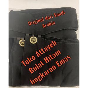 Cadar Bandana Poni ORI Saudi Bandul Daun Emas Kotak Bulat Emas Bahan Halus