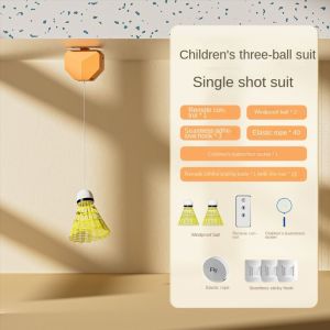 BLACKON 1 Set Hồi phục Máy tập cầu lông chạy điện Thực hành đi kèm Quay Cầu Lông tự luyện tập Dụng cụ luyện tập cầu lông Đựng đồ Quả cầu lông tự luyện tập Dành cho trẻ em người lớn