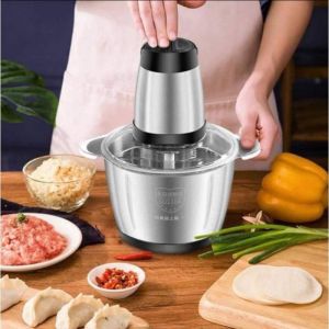 JE.ID Blender Chopper Stainless Steel 2L Penggiling Bumbu Daging Sayur Buah / Food Processor Blender Serbaguna  Sayur Buah Kacang Meat Chopper Murah Penggiling Mincer Elektrik Grinder chopper