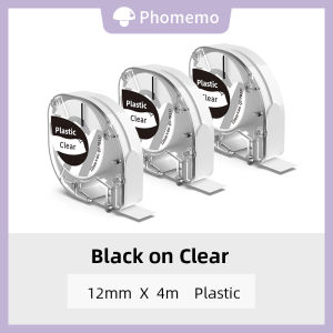 Phomemo P12/P12PRO Plastic Label Tape/Refill 12mm x 4m3pcs per box