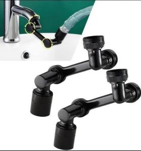 cucut kepala saringan bisa putar 1080 kran air wastafel cuci tangan chrome hitam black aerator universal