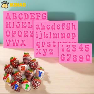 【N2HAO】 3D Letter Number Silicone Fondant Molds Chocolate Cake Molds Cake Decorating DIY Tools Jelly Cookies Baking Printing Mould